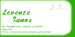 levente kunos business card